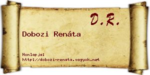 Dobozi Renáta névjegykártya