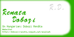 renata dobozi business card